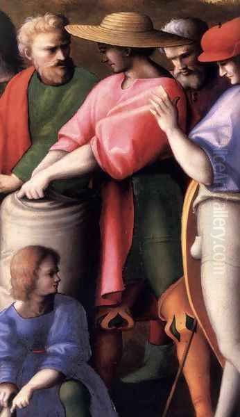 Scenes from the Story of Joseph The Search for the Cup (detail) Oil Painting by Francesco Ubertini Bacchiacca II