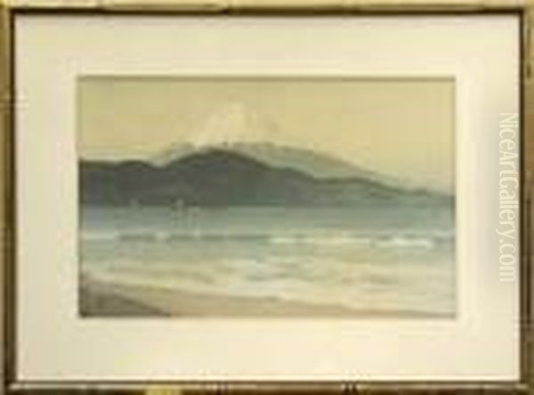 Fujiyama From Miho And 
Miho Oil Painting by Hiroshi Yoshida