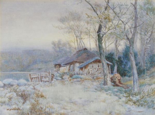 Mountain Retreat Oil Painting by Hiroshi Yoshida