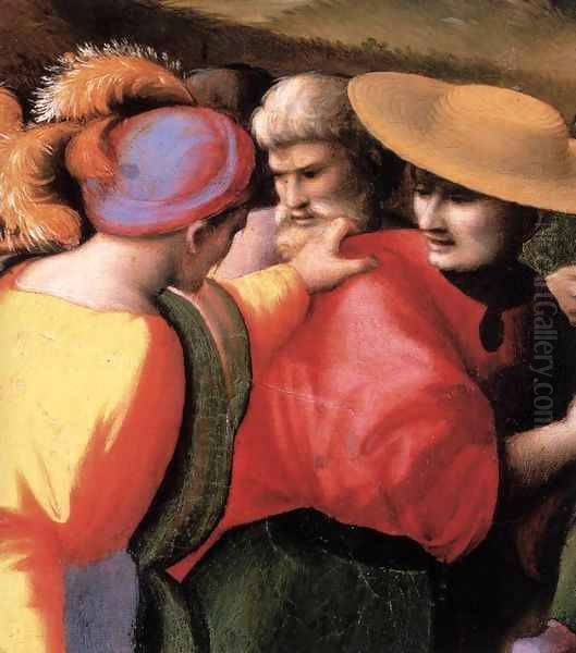 Scenes from the Story of Joseph The Discovery of the Stolen Cup (detail) Oil Painting by Francesco Ubertini Bacchiacca II