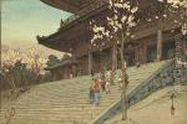 Chionin Temple Gate/sakuramon by Hiroshi Yoshida