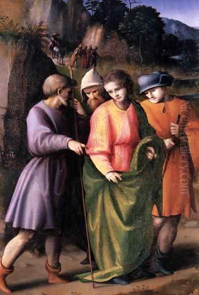 Scenes from the Story of Joseph Joseph Sold by His Brethren Oil Painting by Francesco Ubertini Bacchiacca II