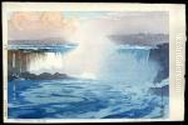 Niagra Falls Oil Painting by Hiroshi Yoshida