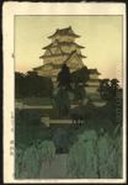 Himeji Castle - Evening by Hiroshi Yoshida