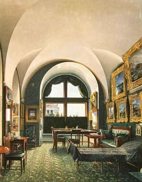 Interior of the Winter Palace, St. Petersbur Oil Painting by Konstantin Andreyevich Ukhtomsky