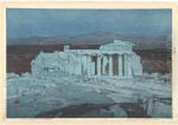 Acropolis Night by Hiroshi Yoshida