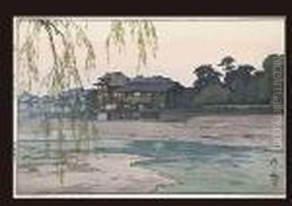 River Kamo Oil Painting by Hiroshi Yoshida