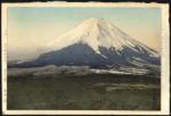 Fujiyama From Yoshida Oil Painting by Hiroshi Yoshida