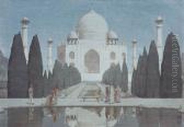 Night In Taj Mahal And A Window In Fatehpur-sikri by Hiroshi Yoshida