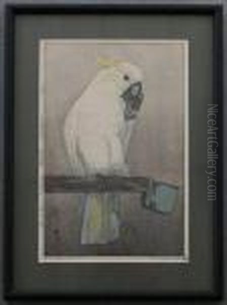 Kibatan Parrot Oil Painting by Hiroshi Yoshida