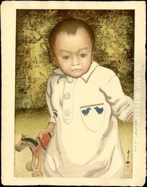 Portrait Of A Boy by Hiroshi Yoshida