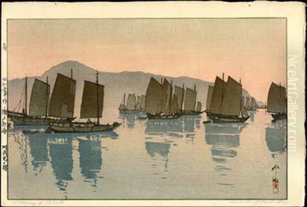 Morning Of Abuto Oil Painting by Hiroshi Yoshida