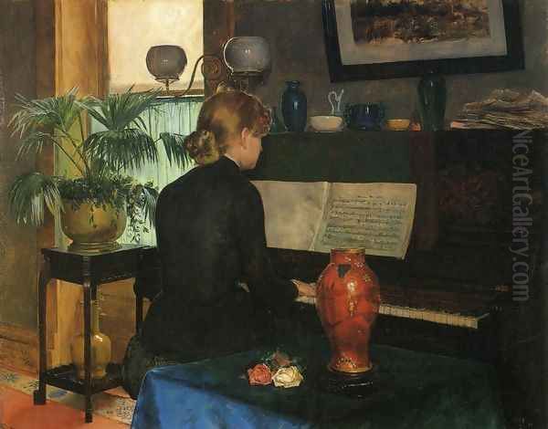 Moment Musicale Oil Painting by Charles Frederick Ulrich