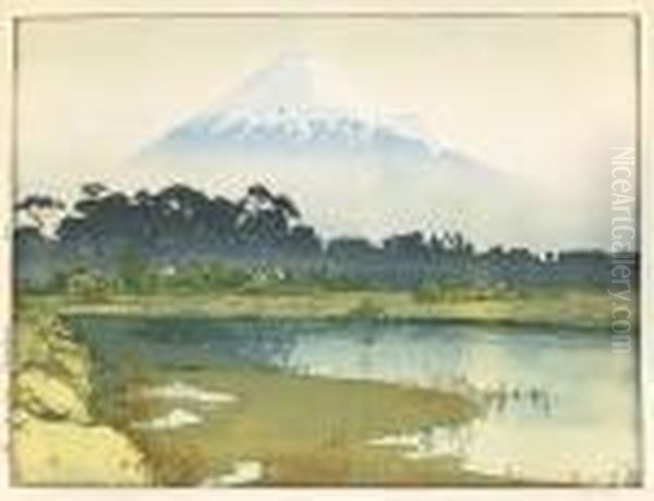 One Oversize Modern Print Oil Painting by Hiroshi Yoshida