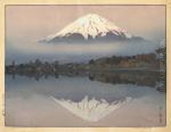 One Oversize Modern Print Oil Painting by Hiroshi Yoshida