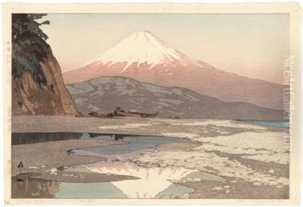 Fujiyama From Okitsu From The Ten Views Of Fuji Series Oil Painting by Hiroshi Yoshida