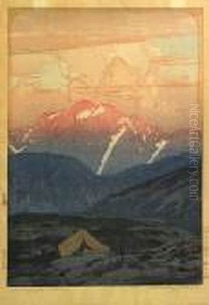 Tsurugizan- Morning by Hiroshi Yoshida