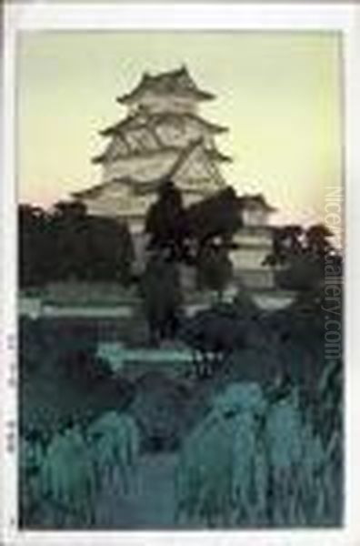 Himeji Castle In The Evening by Hiroshi Yoshida