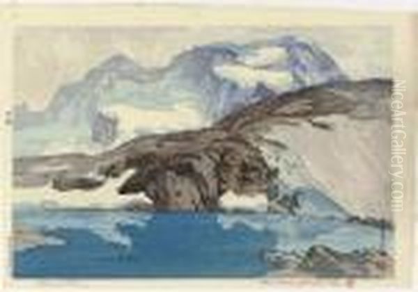 Buraitohorun-zan/breithorn Oil Painting by Hiroshi Yoshida