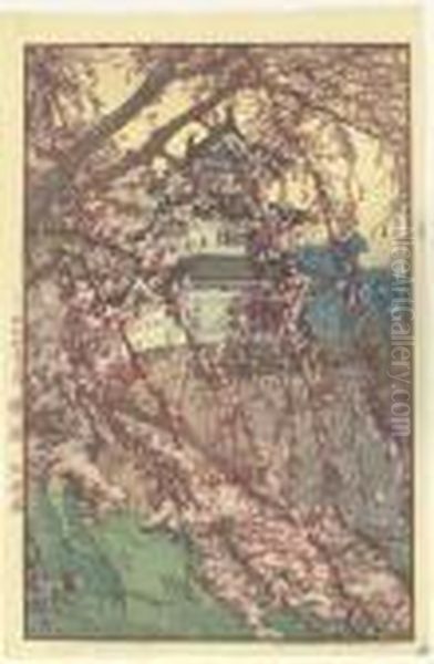 Hirosaki-jo/hirosaki Castle, 
From The Series Sakura Hachidai (eight Views Of Cherry Blossoms) by Hiroshi Yoshida