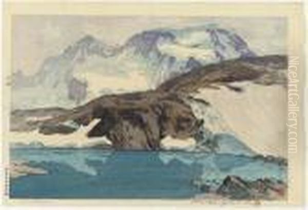 Buraitohorun-zan/breithorn Oil Painting by Hiroshi Yoshida