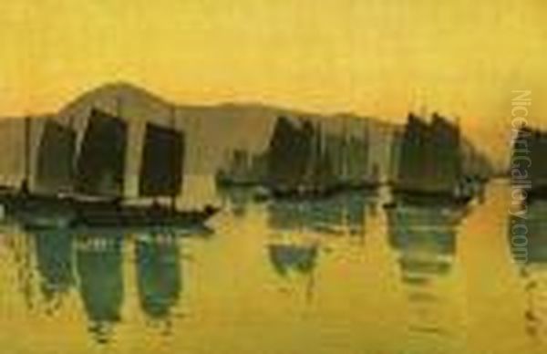 Morning Of Abuto Oil Painting by Hiroshi Yoshida