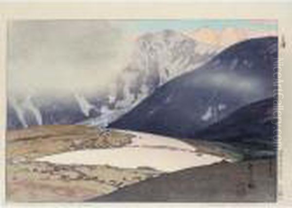 Tateyama Betsuzan Oil Painting by Hiroshi Yoshida