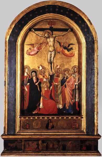 Crucifixion with the Virgin and Saints Oil Painting by Italian Unknown Master