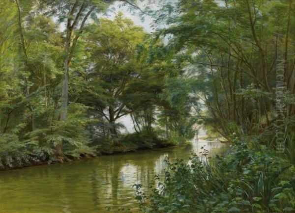 Ruisseau En Foret Oil Painting by Christian Zacho