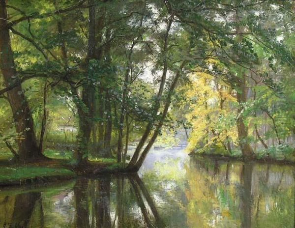 Riviere En Sous Bois Oil Painting by Christian Zacho