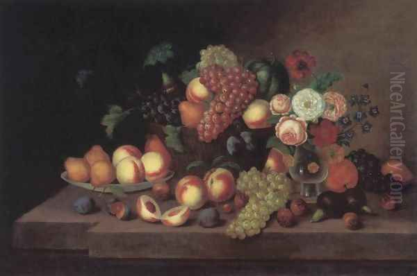 Fruit Still-life by Ferenc Ujhazy