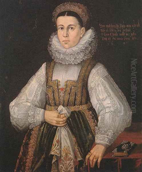 Middle Class Woman of Locse 1641 Oil Painting by Hungarian Unknown Masters