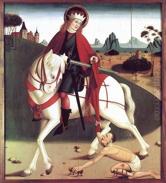 Saint Martin and the Beggar (2) c. 1490 Oil Painting by Hungarian Unknown Masters