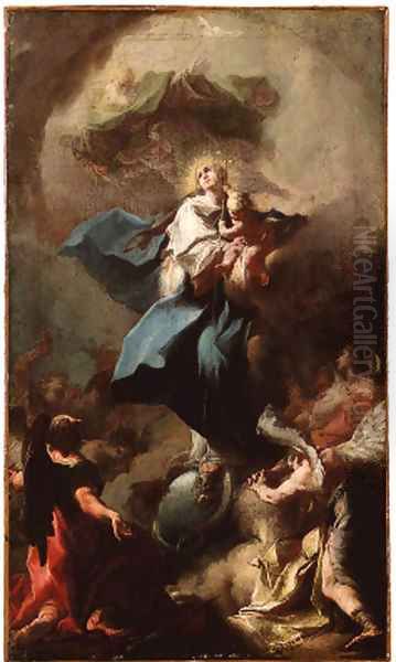 The Immaculate Conception Oil Painting by Michelangelo Unterberger