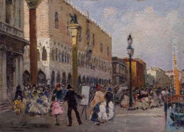 Nei Pressi Di Piazzetta San Marco Oil Painting by Erma Zago