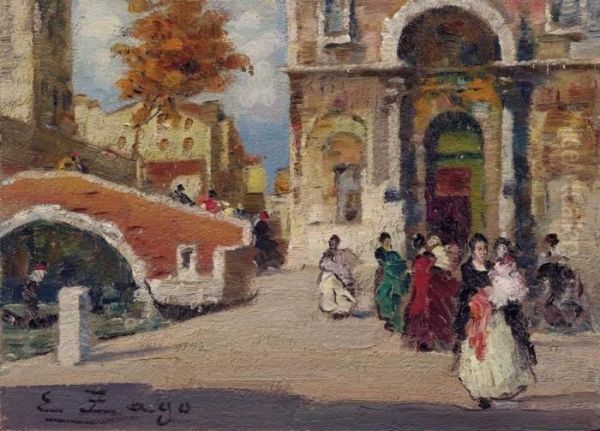 Campo Veneziano Oil Painting by Erma Zago