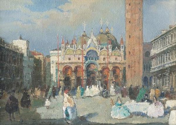 Piazza S. Marco, Venezia Oil Painting by Erma Zago