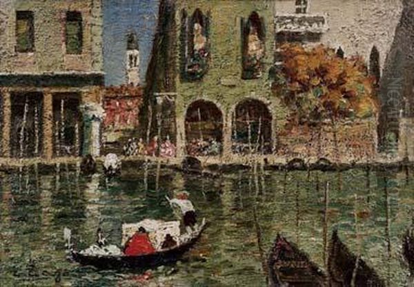 Venezia, Canal Grande Oil Painting by Erma Zago