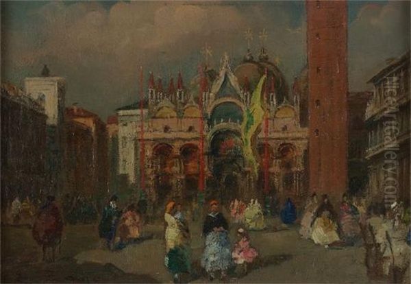 Piazza San Marco Oil Painting by Erma Zago