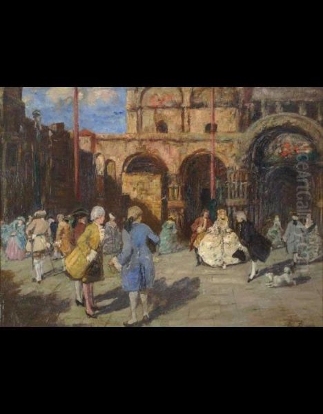 Domenica In Piazza San Marco Oil Painting by Erma Zago