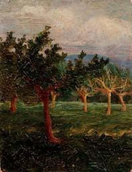 Paesaggio Con Alberi Oil Painting by Erma Zago