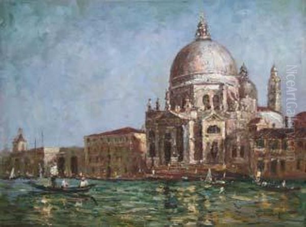 Canal Grande A Venezia Oil Painting by Erma Zago