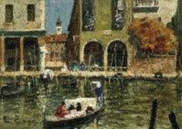 Gondola A Venezia Oil Painting by Erma Zago