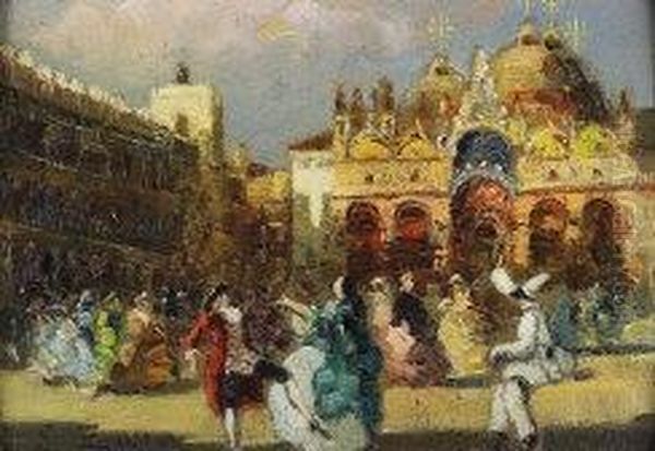 Il Carnevale Di Venezia Oil Painting by Erma Zago