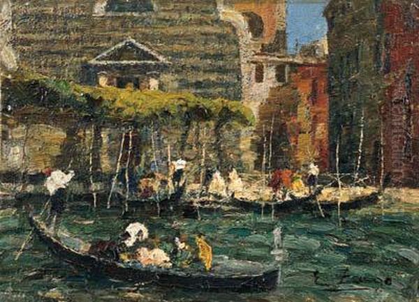 Traghetto A Venezia Oil Painting by Erma Zago