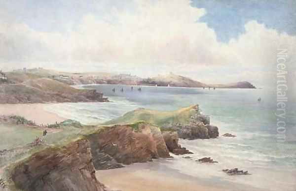 The Cornish coast Oil Painting by John Clarkson Uren