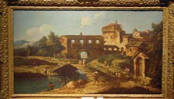 Classical Landscape Oil Painting by Giuseppe Zais