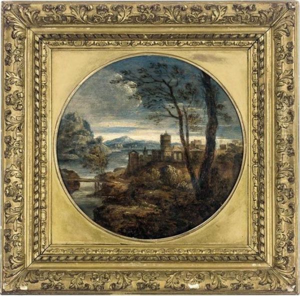 A Classical Landscape Oil Painting by Domenico Zampieri (Domenichino)