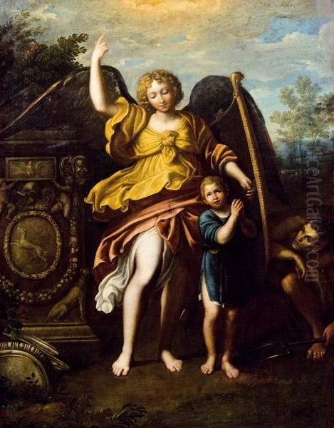 Der Schutzengel Oil Painting by Domenico Zampieri (Domenichino)