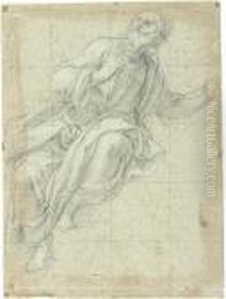 Study Of A Seated Saint Oil Painting by Domenico Zampieri (Domenichino)